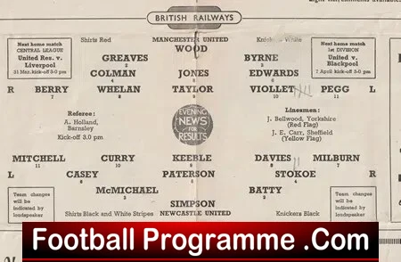 Manchester United v Luton Town 1956 - Man Utd 50s