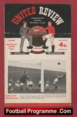 Manchester United v Luton Town 1956 - Man Utd 50s - football programme