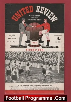 Manchester United v Manchester City 1952 – Man Utd 1950’s