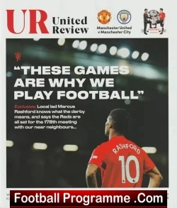 Manchester United v Manchester City 2019 - football programme
