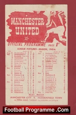 Manchester United v Middlesbrough 1945 – Man Utd 1940s