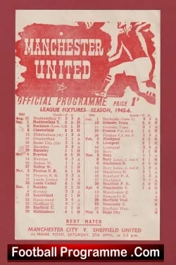 Manchester United v Newcastle United 1946 – Man Utd 1940s