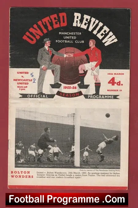 Manchester United v Newcastle United 1956 – Man Utd