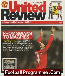 Manchester United v Newcastle United 2011 - football programme