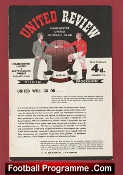 Manchester United v Nottingham Forest 1958 – United Will Go On