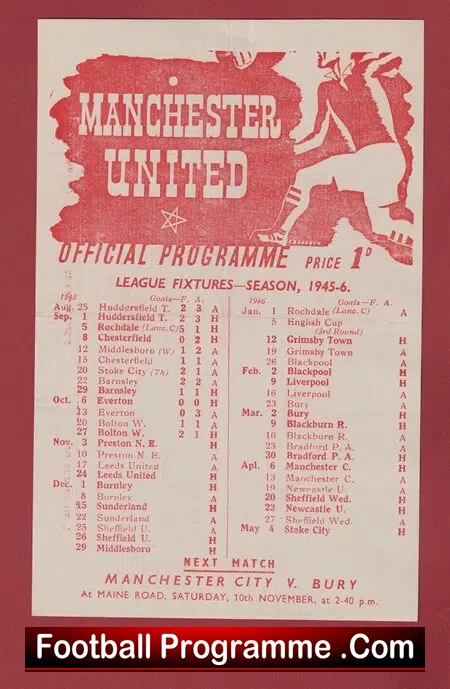 Manchester United v Preston 1945 – Man Utd 1940’s