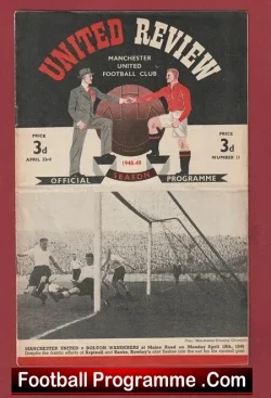 Manchester United v Preston 1949 – 1940’s Man Utd