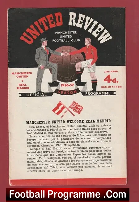 Manchester United v Real Madrid 1957 – Man Utd