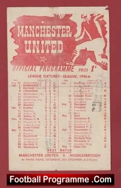 Manchester United v Sheffield United 1945 – Man Utd 1940s