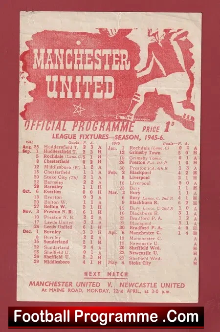 Manchester United v Sheffield Wednesday 1946 – Man Utd 1940’s