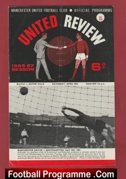 Manchester United v Southampton 1967 - Man Utd - football programme