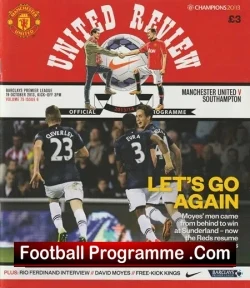Manchester United v Southampton 2013 - football programme