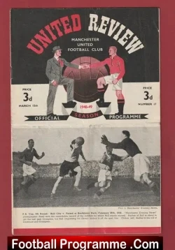 Manchester United v Stoke City 1949 – 1940’s Man Utd Programmes