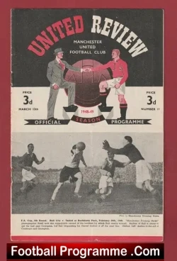 Manchester United v Stoke City 1949 – 1940’s Programme Man Utd