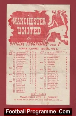 Manchester United v Sunderland 1945 – Man Utd 1940s