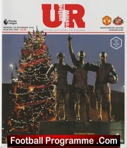 Manchester United v Sunderland 2016 - football programme