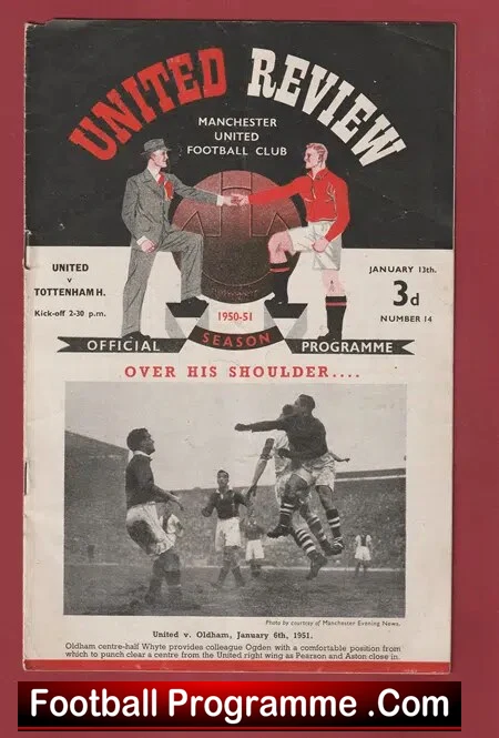 Manchester United v Tottenham 1951 – Man Utd 1950’s