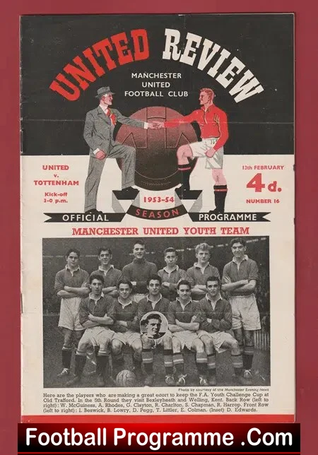 Manchester United v Tottenham 1954 – 1950’s Man Utd