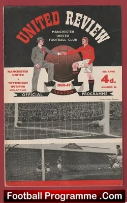 Manchester United v Tottenham 1957 – Man Utd 1950’s