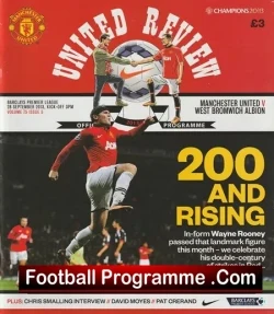 Manchester United v WBA 2013 - football programme