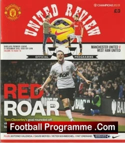 Manchester United v West Ham United 2013 - football programme