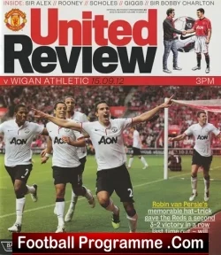 Manchester United v Wigan Athletic 2012 - football programme