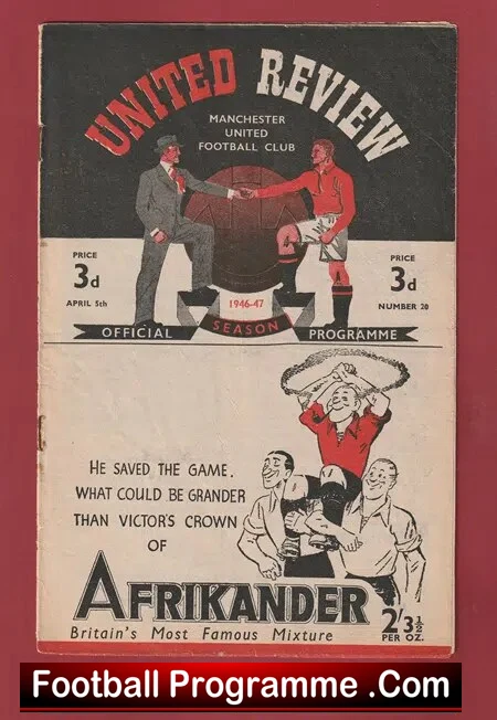 Manchester United v Wolves 1947 – Man Utd 1940s