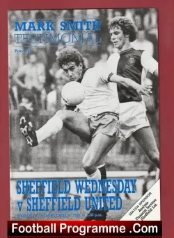 Mark Smith Testimonial Benefit Match Sheffield Wednesday 1986 - football programme