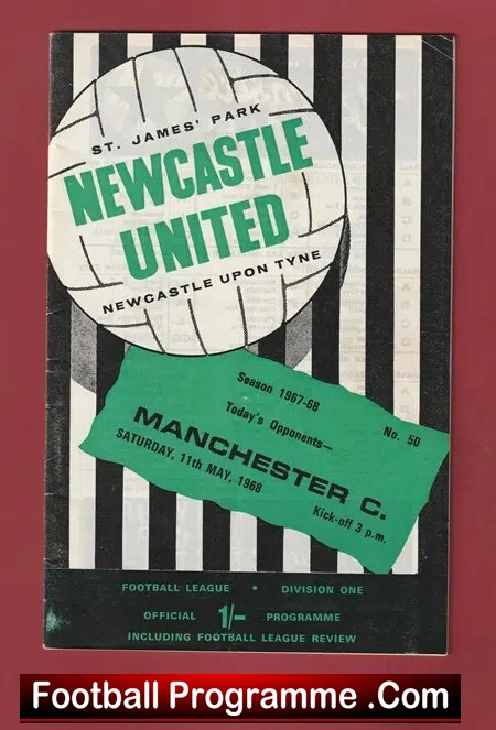 Newcastle United v Manchester City 1968 League Champions Decider