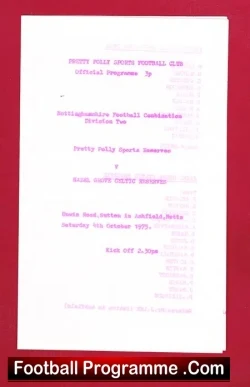 Pretty Polly Sports v Hazel Grove Celtic 1975 – Ashfield Notts