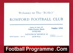 Romford v Tottenham 1975 – Public Practice Match