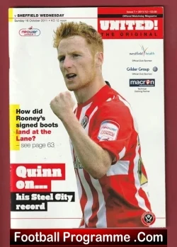 Sheffield United v Sheffield Wednesday 2011 - SIGNED - football programme