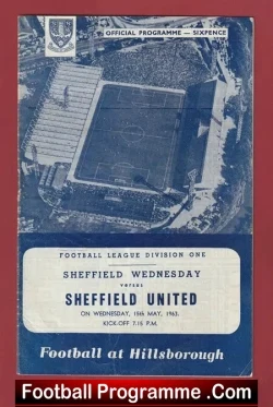 Sheffield Wednesday v Sheffield United 1963 - football programme