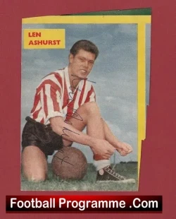 Sunderland Len Ashurst Autograph Signed Picture 1960s - football memorabilia