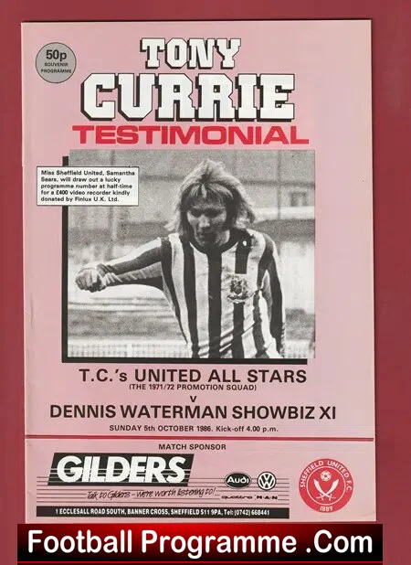Tony Currie Testimonial Benefit Sheffield United + George Best