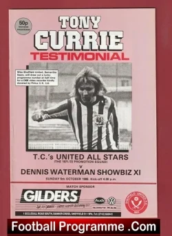 Tony Currie Testimonial Benefit Sheffield United + George Best