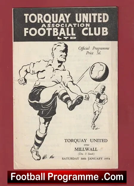 Torquay United v Millwall 1954 – 53/54