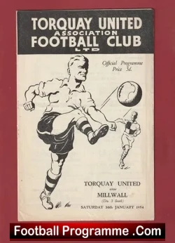 Torquay United v Millwall 1954 – 53/54