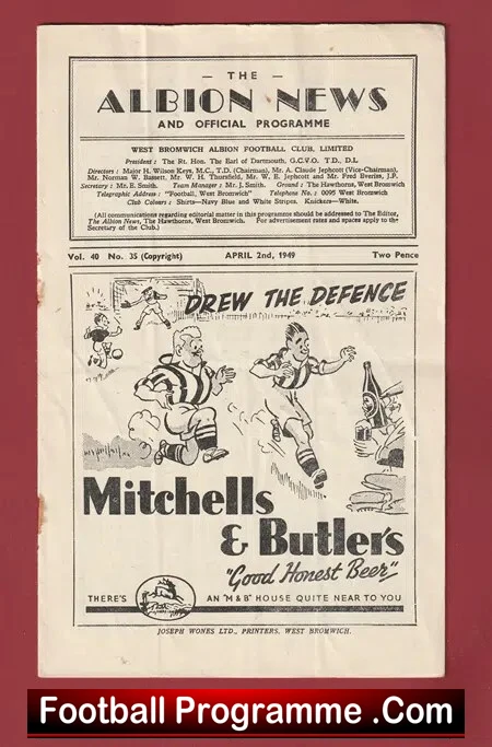 West Bromwich Albion v QPR 1949