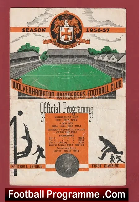 Wolves Wolverhampton v Manchester United 1957 – 1950s v Man Utd