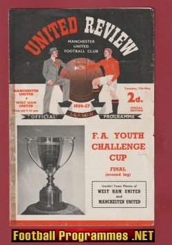 Manchester United v West Ham United 1957 - Man Utd Youth Cup