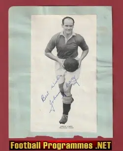 Manchester United Johnny Carey Signed Autograph Picture 1940's