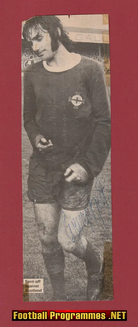 Manchester United George Best Signed Autograph Picture Sent OFF