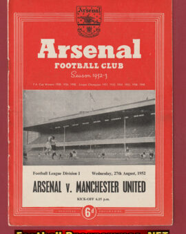 Arsenal v Manchester United 1952 – 1950’s v Man Utd