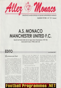 AS Monaco v Manchester United 1998 – Supporters Man Utd