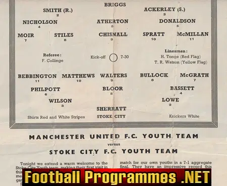 Manchester United v Stoke City 1960 - FA Youth Cup - Man Utd