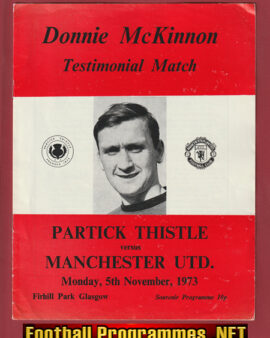 Donnie McKinnon Testimonial Benefit Match Partick Thistle 1973