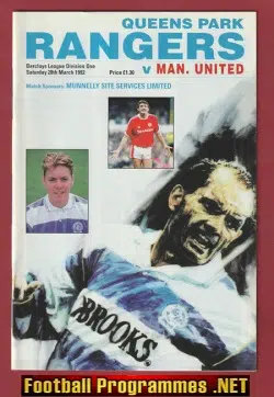 Queens Park Rangers v Manchester United 1992 - Man Utd v QPR