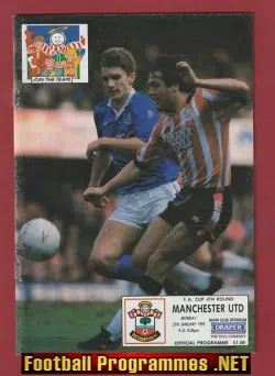 Southampton v Manchester United 1992 - FA Cup Man Utd