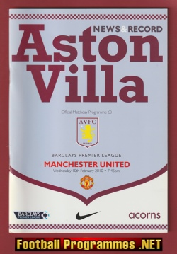 Aston Villa v Manchester United 2010